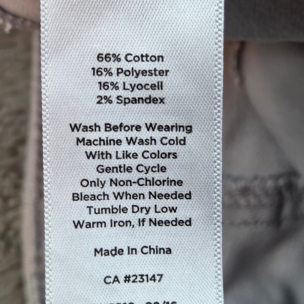 Talbots Cotton Blend Slim Ankle Pants Womens Sz 8 Flawless Five-Pocket Gray Blue - Picture 4 of 9